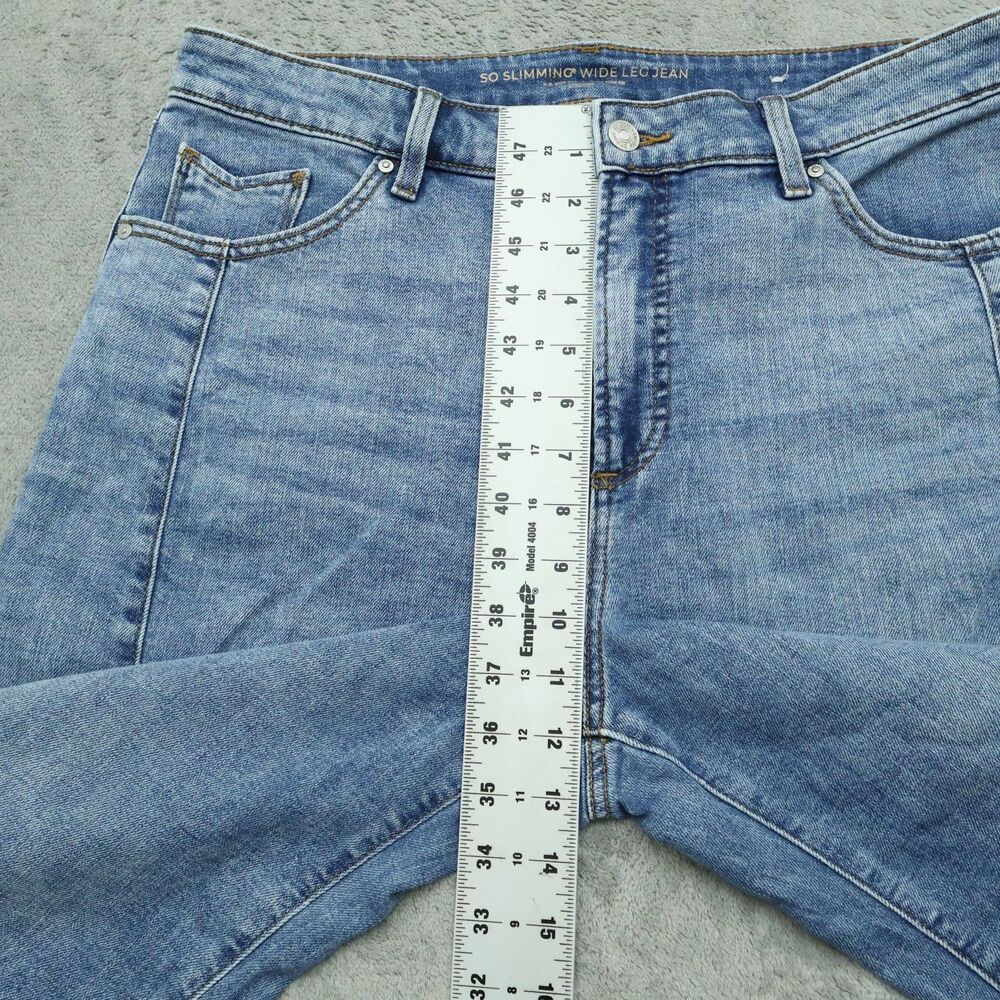 Chico's Jeans Womens Size 2R US-12R High-Rise Slimming Wide-Leg Denim 29" Inseam - Picture 8 of 16